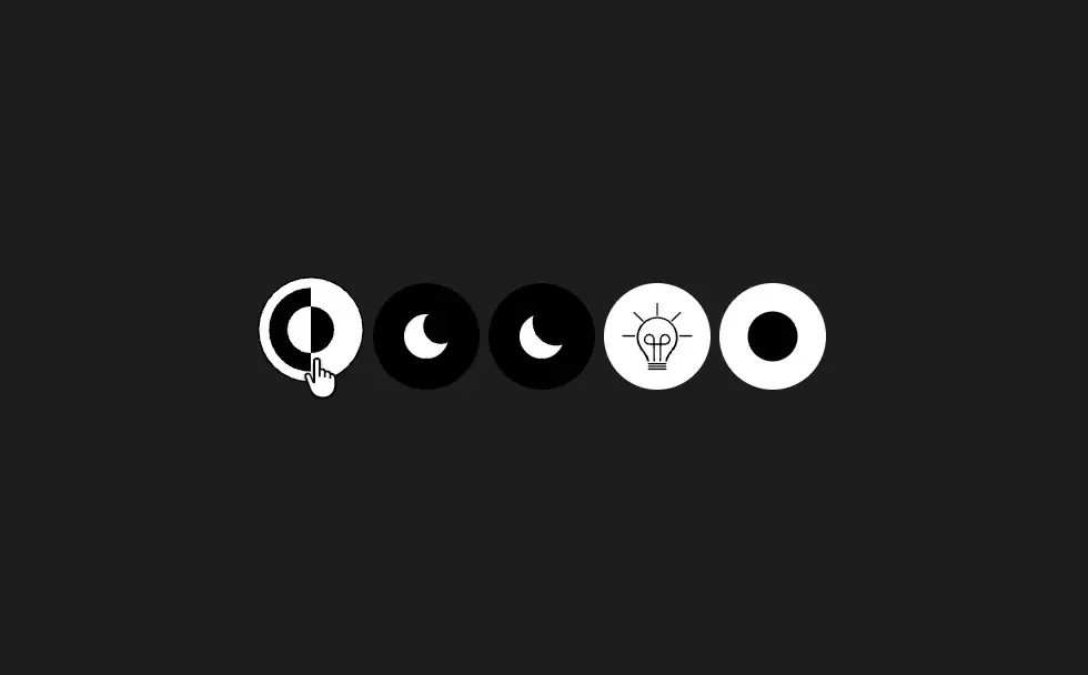Theme toggle buttons