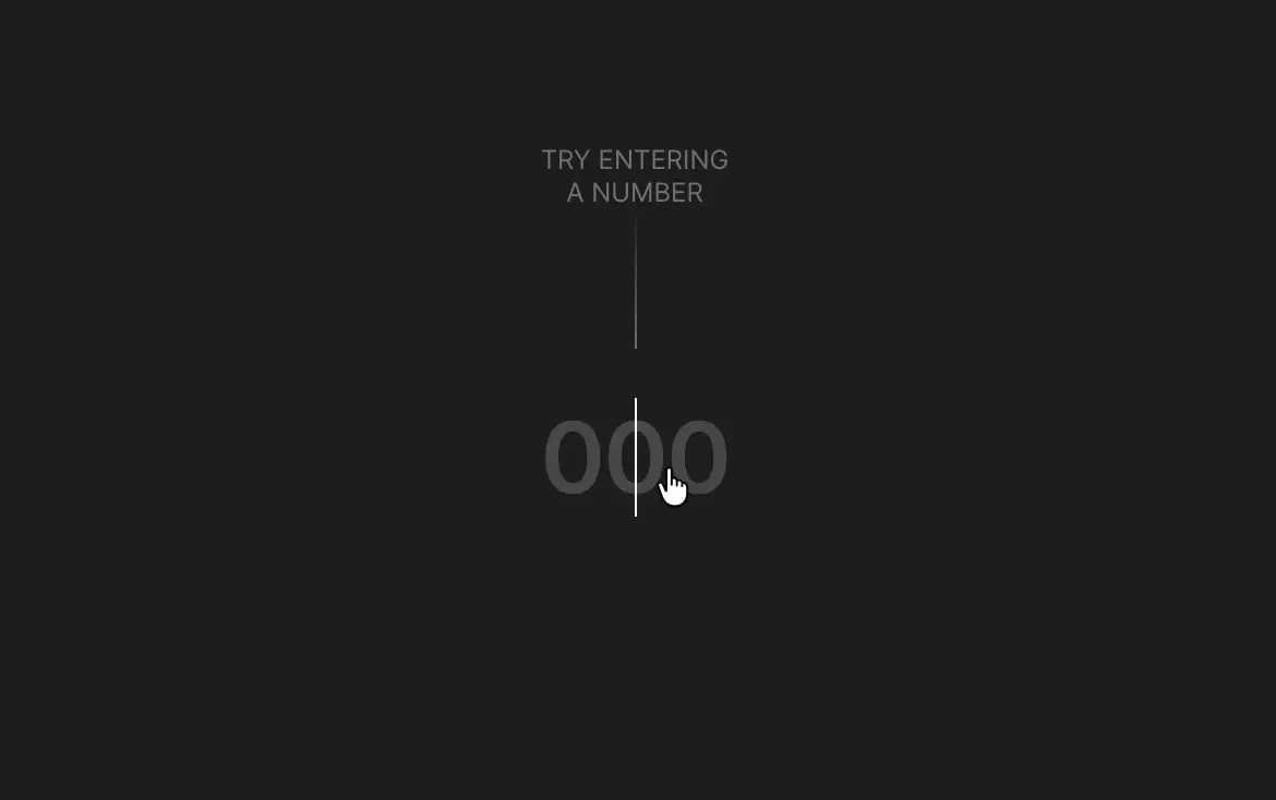 Animated number input